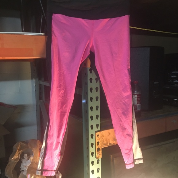 LULU pink white athletic pants womens size 8 - Picture 1 of 3